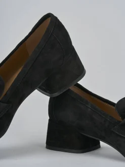 Online Mocassini tacco 5cm camoscio Donna Mocassini