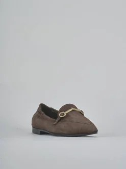 Outlet Mocassini tacco 2cm camoscio testa Donna Mocassini