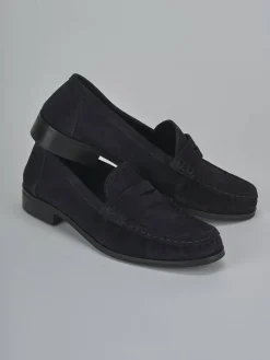 Hot Mocassini tacco 2cm camoscio Donna Mocassini