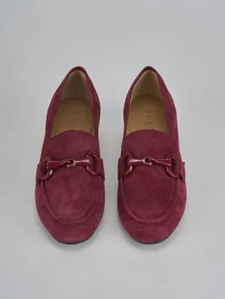 Outlet Mocassini tacco 5cm camoscio bordo' Donna Mocassini