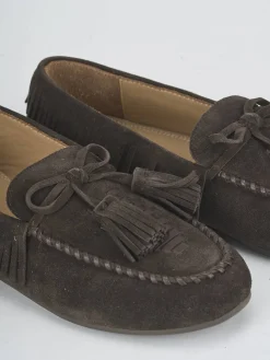 Mocassini tacco 1cm camoscio testa Donna Mocassini