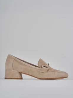 Sale Mocassini tacco 3cm camoscio Donna Mocassini