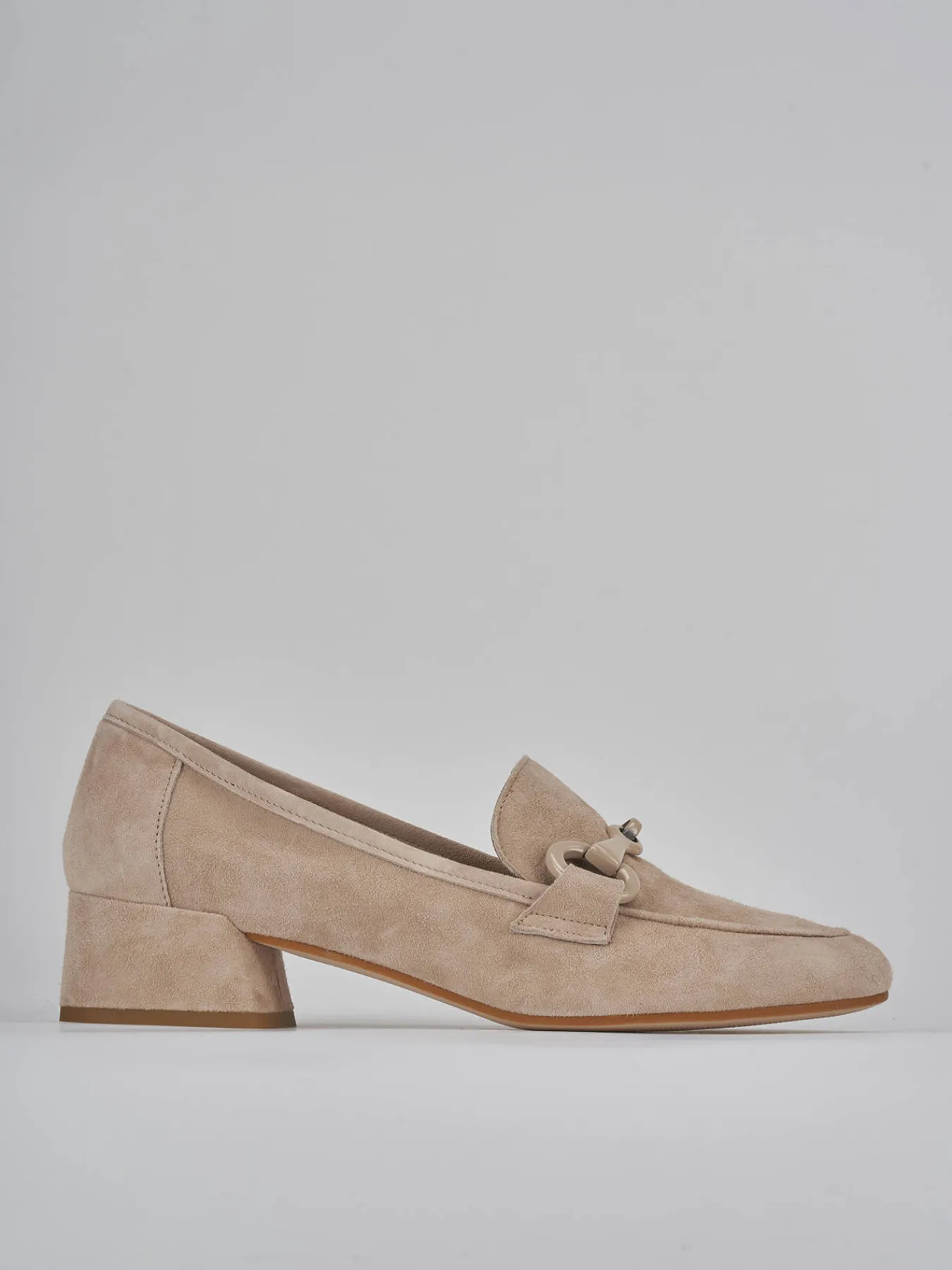 Sale Mocassini tacco 3cm camoscio Donna Mocassini