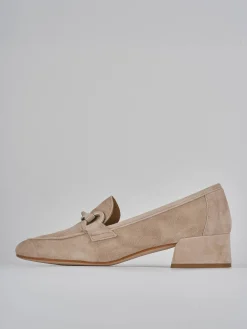 Sale Mocassini tacco 3cm camoscio Donna Mocassini