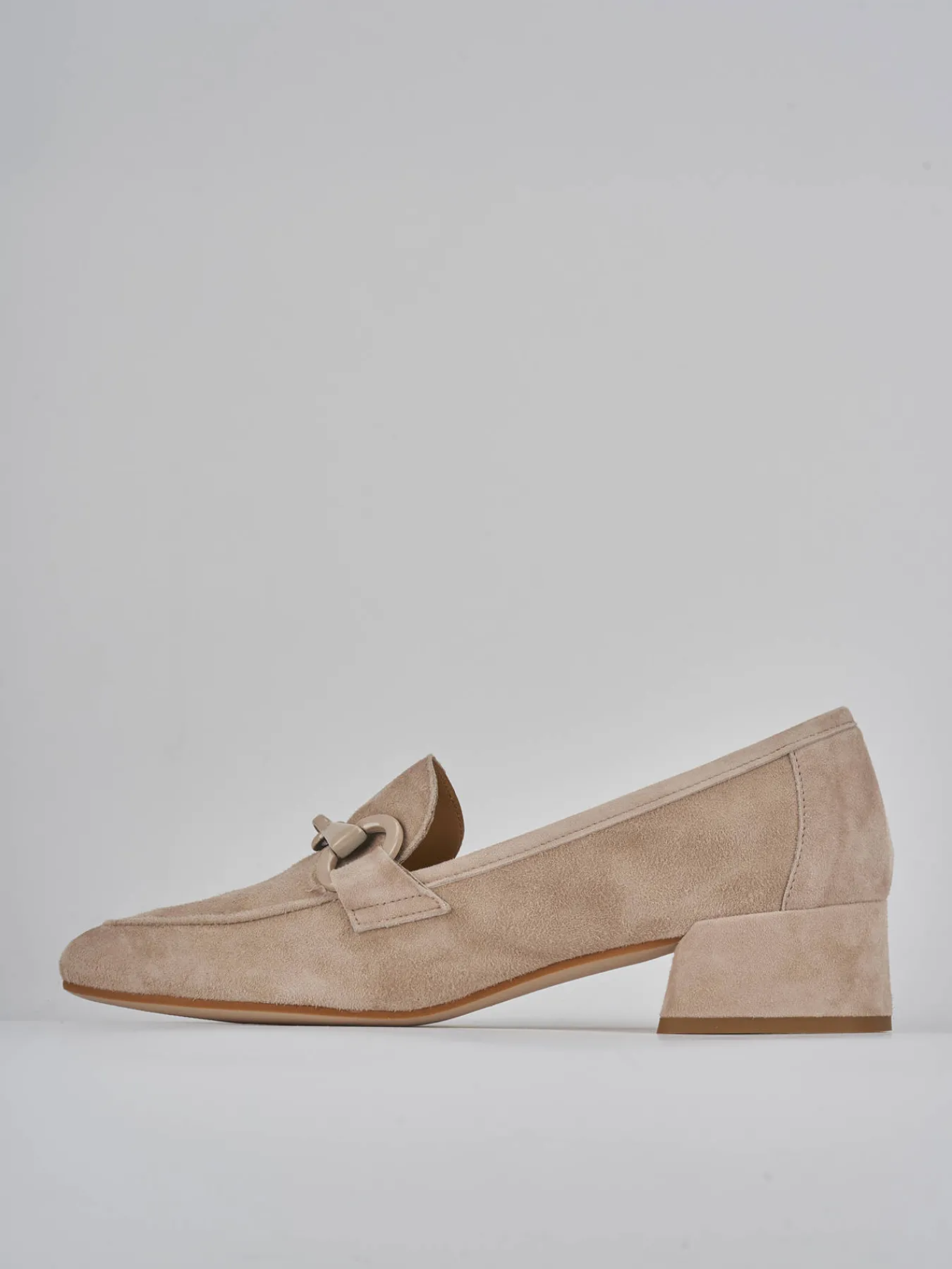 Sale Mocassini tacco 3cm camoscio Donna Mocassini