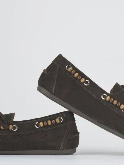 Online Mocassini tacco 1cm camoscio testa Donna Mocassini