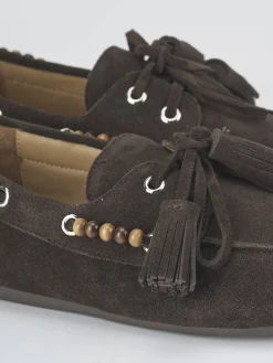 Online Mocassini tacco 1cm camoscio testa Donna Mocassini