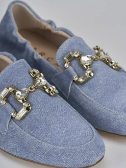 Clearance Mocassini tacco 1cm camoscio Donna Mocassini