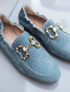 Clearance Mocassini tacco 1cm camoscio Donna Mocassini