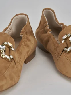 Sale Mocassini tacco 1cm camoscio Donna Mocassini