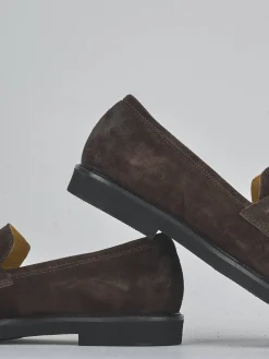 Hot Mocassini tacco 3cm camoscio testa Donna Mocassini