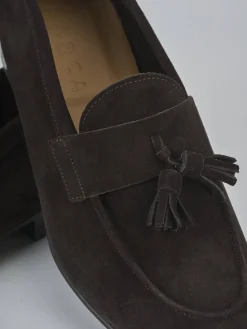 Discount Mocassini tacco 1cm camoscio testa Uomo Mocassini