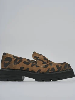 New Mocassini tacco 2cm camoscio Donna Mocassini