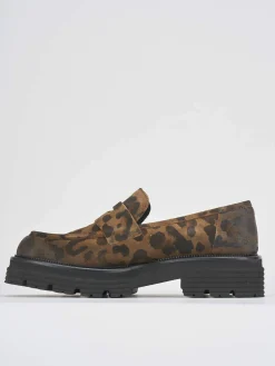 Sale Mocassini tacco 2cm camoscio Donna Mocassini