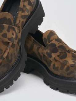 Sale Mocassini tacco 2cm camoscio Donna Mocassini