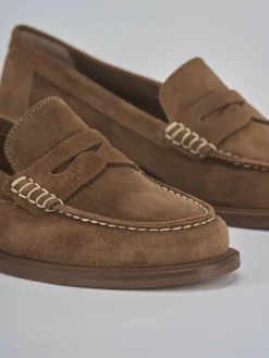 Discount Mocassini tacco 1cm camoscio Donna Mocassini