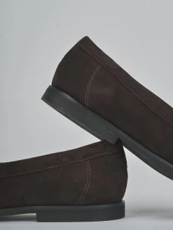 Discount Mocassini tacco 1cm camoscio testa Donna Mocassini