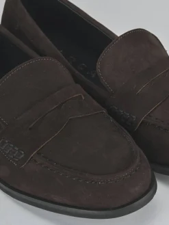 Discount Mocassini tacco 1cm camoscio testa Donna Mocassini