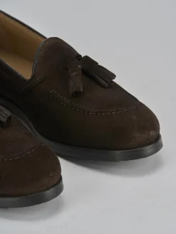 Hot Mocassini tacco 1cm camoscio testa Donna Mocassini