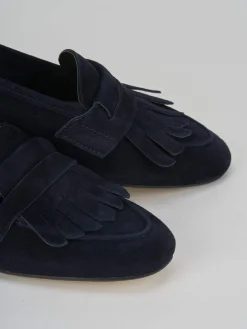 Hot Mocassini tacco 1cm camoscio Donna Mocassini