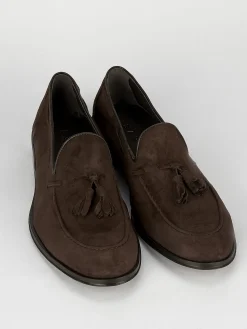 Outlet Mocassini tacco 2cm camoscio testa Uomo Mocassini