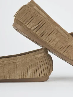 New Mocassini tacco 1cm camoscio Donna Mocassini