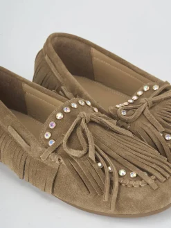 New Mocassini tacco 1cm camoscio Donna Mocassini