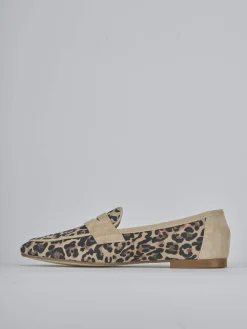 Outlet Mocassini tacco 1cm camoscio Donna Mocassini