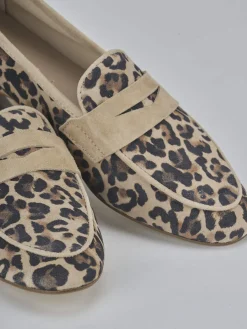 Outlet Mocassini tacco 1cm camoscio Donna Mocassini