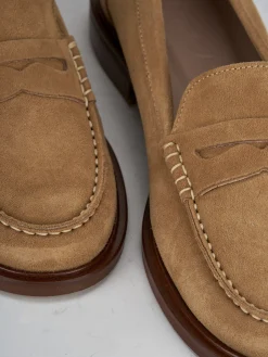 New Mocassini tacco 2cm camoscio Donna Mocassini