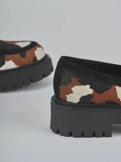 Hot Mocassini tacco 2cm cavallino Donna Mocassini