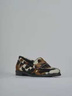 Outlet Mocassini tacco 2cm cavallino Donna Mocassini