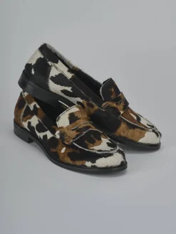 Outlet Mocassini tacco 2cm cavallino Donna Mocassini