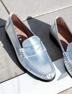 Clearance Mocassini tacco 1cm laminato Donna Mocassini