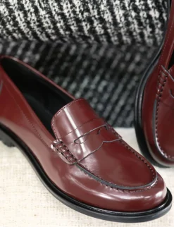 Hot Mocassini tacco 1cm pelle bordo' Donna Mocassini