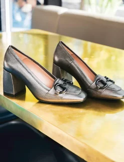 Discount Mocassini tacco 8cm pelle Donna Mocassini