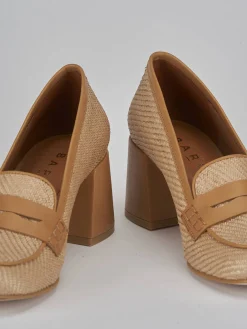 Discount Mocassini tacco 7cm pelle Donna Mocassini