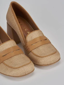 Discount Mocassini tacco 7cm pelle Donna Mocassini