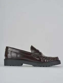 Discount Mocassini tacco 2cm pelle bordo' Donna Mocassini