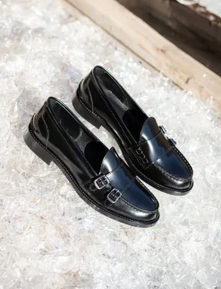 Discount Mocassini tacco 2cm pelle testa Donna Mocassini