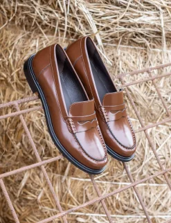 Discount Mocassini tacco 1cm pelle Donna Mocassini