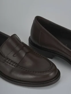 Mocassini tacco 1cm pelle testa Donna Mocassini