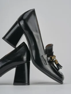 Hot Mocassini tacco 8cm pelle Donna Mocassini