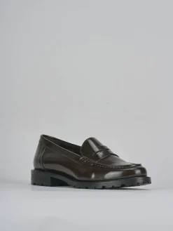 Clearance Mocassini tacco 3cm pelle testa Donna Mocassini