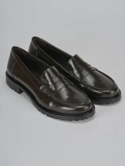 Clearance Mocassini tacco 3cm pelle testa Donna Mocassini