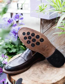 Sale Mocassini tacco 1cm pelle testa Uomo Mocassini