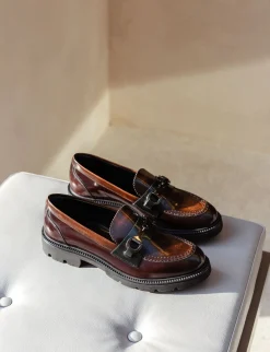 Hot Mocassini tacco 2cm pelle testa Donna Mocassini