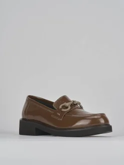 Clearance Mocassini tacco 3cm pelle Donna Mocassini