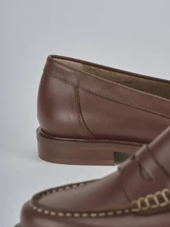 New Mocassini tacco 1cm pelle testa Donna Mocassini