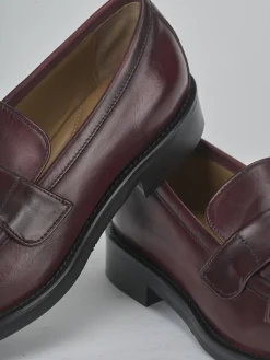 Online Mocassini tacco 2cm pelle bordo' Donna Mocassini